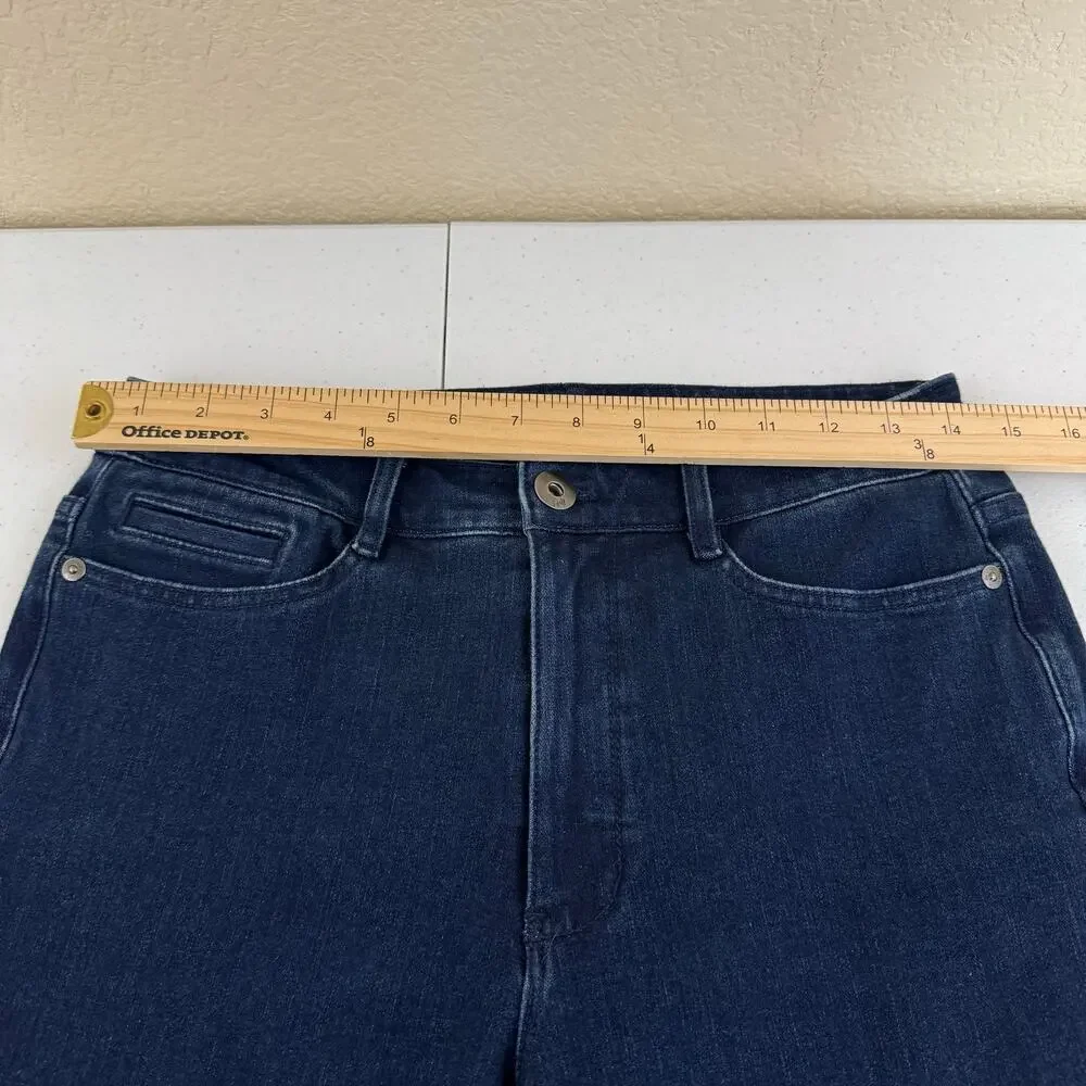 J. Jill Jeans Premium Flex High Rise Leggings Stretch Blue Denim Womens Size 6